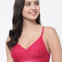 College Girl Women Pack Of 3 Floral Printed Cotton Non Padded Bra-11
