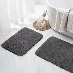 Nautica Pack Of 2 Solid 2800 GSM Ultra Soft Fluffy Anti-Slip Bath Rugs-picture-15