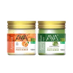 AYA Set of Apricot & Australian Tea Tree Exfoliating Face Scrubs - 100 ml Each-5