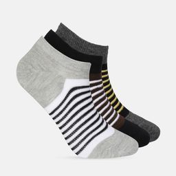 Mast & Harbour Men Pack of 3 Striped Ankle-Length Socks-20