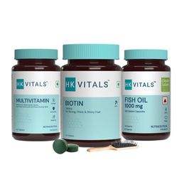 HK VITALS Multivitamin Tablets-60 Tablets-Fish Oil Capsules-60 Capsules-Biotin-90 Tablets-81