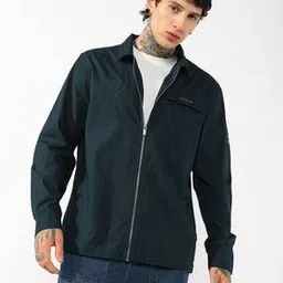 superdry Men Regular Fit Utility Zipper Shacket with Flap Pocket-picture-0