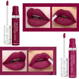 PERPAA Set Of 2 Stay Matte Non-Transfer 12hrs Liquid Lipsticks - Maroon Wine & Ruby Pink-18