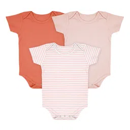 Moms Home Baby Onesie Infants Pack of 3 Pure Cotton Bodysuit-image-81