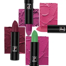 PERPAA Set Of 4 Cremy Matte Texture Long Lasting Lipstick 3.5g Each - Shades 305-52-58-60-19
