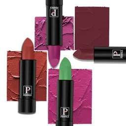 PERPAA Set Of 4 Cremy Matte Texture Long Lasting Lipstick 3.5g Each - Shades 305-55-58-80-18