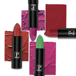 PERPAA Set Of 4 Cremy Matte Texture Long Lasting Lipstick 3.5g Each - Shades 305-55-58-86-image-86