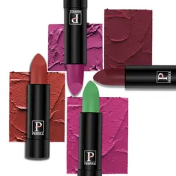PERPAA Set Of 4 Cremy Matte Texture Long Lasting Lipstick 3.5g Each - Shades 305-55-58-95-71