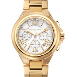 Michael Kors Women White Dial & Gold Toned Bracelet Style Straps Analogue Watch MK7270-image-20