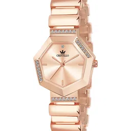 CRESTELLO Women Bracelet Style Straps Analogue Watch CR-JWL151-RG-image-44