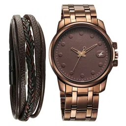 Fastrack Pulse II Men Brass Dial & Stainless Steel Straps Analogue Watch 3314QM02F-image-5
