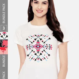 Fabflee Pack Of 3 Graphic Printed Cotton T-shirts-image-62