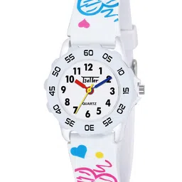 YOUNG MISSION Kids Printed Dial & Silicon Straps Digital Better Watches 1210 White 02-25