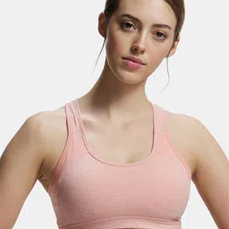 Jockey Wirefree Padded Cotton Full Coverage Racer Back Styling Active Bra-1380-picture-4
