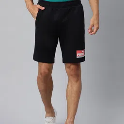 Puma Men Black Solid Graphic 9 Sports Shorts-image-96