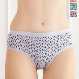 Lux Cozi Pack Of 4 Assorted Pure Cotton Seamless Hipster Briefs COZIHER_702_PTY_4PC-image-21