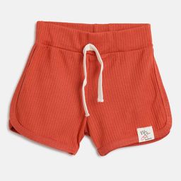 Civil Boys Rust Red Solid Pure Cotton Shorts-image-95