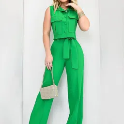 MIAKEE Shirt Neck Top With Palazzos Co-Ords-picture-20