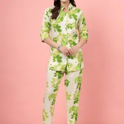 Clora Creation Printed Shirt With Trousers Co-Ords-picture-29