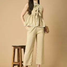 Fashfun Pure Cotton Lace Top With Trousers Co-Ords-picture-8