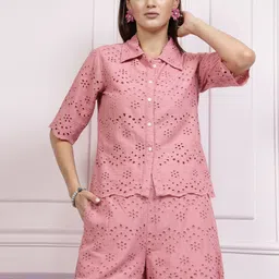 Athena Shiffli Pure Cotton Shirt With Shorts-picture-6