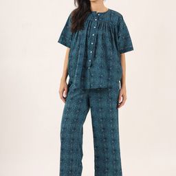 SANSKRUTIHOMES Printed Pure Cotton Shirt & Trousers-image-66