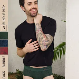 DaMENSCH Men DEO-SOFT Deodorizing Micro Modal Printed Briefs DAM-PRIN-B-DG-CM-QM-PACK-3-MIX-picture-5