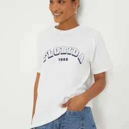 DOROTHY PERKINS Typography Printed Pure Cotton T-shirt-image-25