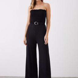 DOROTHY PERKINS Solid Bandeau Smocked Detail Basic Jumpsuit-picture-36