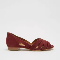 DOROTHY PERKINS Women Burgundy Multi Straps Open Toe Flats-0