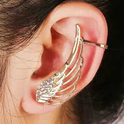 Pinapes Pack Of 2 Gold Plated  & Silver Contemporary Ear Cuff Earrings-image-86