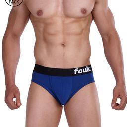 FCUK Men Pack of 2 Blue REBEL Hipster Briefs 1993334-image-10