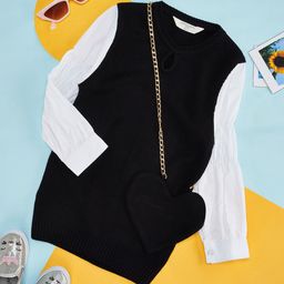 Pantaloons Junior Girls Round Neck Pullover Comes With A Bag-image-22