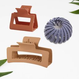FIMBUL Women Set of 3 Matte Claw Clip-11