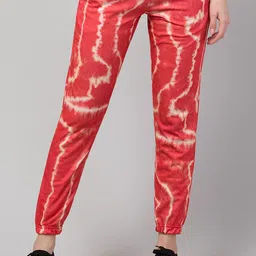 FFLIRTYGO Women Tie And Dye Printed Mid-Rise Anti Odour Sports Joggers-16