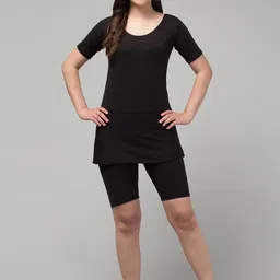 Apraa & Parma Round Neck Half Sleeves Full Coverage Legsuit-image-71