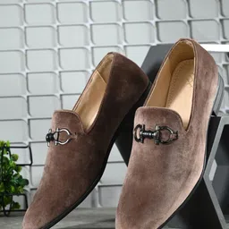 House of Pataudi Men Buckled Slip-On Formal Loafers-image-46