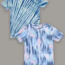 Jumping Joey Boys Pack Of 2 Tie & Dyed Pure Cotton T-shirt-image-78