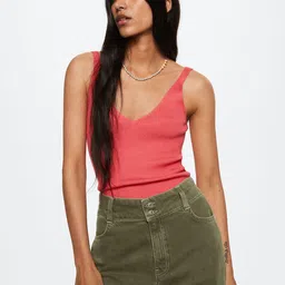 MANGO Pink Ribbed Top-picture-48