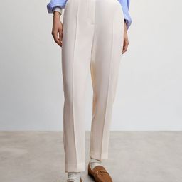 MANGO Women Straight Fit High-Rise Trousers-picture-20
