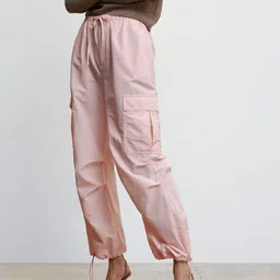 MANGO Women Pleated Joggers Trousers-image-35