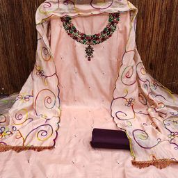 Panzora Floral Embroidered Unstitched Dress Material-picture-23