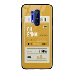 DailyObjects Yellow & White Chennai City Tag OnePlus 8 Pro Glass Mobile Case-87