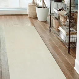 OBSESSIONS White Non-Shedding Solid Floor Runners-14