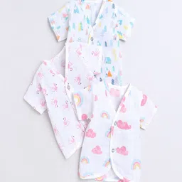 Polka Tots Kids Pack of 3 Printed Cotton Jhabla Innerwear Vests-40