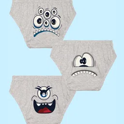 NUSYL Boys Pack Of 3 Printed Cotton Basic Briefs NUBCBRFPO3.0095-image-30