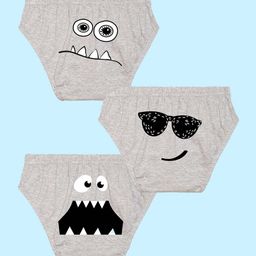NUSYL Boys Pack Of 3 Printed Cotton Briefs NUBCBRFPO3.0091-image-24