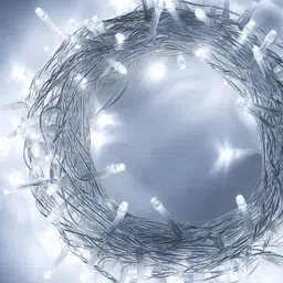 SPARK WORLD White Rice Shape LED String Light image 1