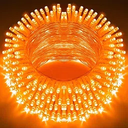 SPARK WORLD Orange Rice-Shaped String Lights-50