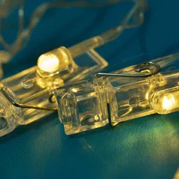 SPARK WORLD 16 Yellow Photo Clip  LED String Lights-9